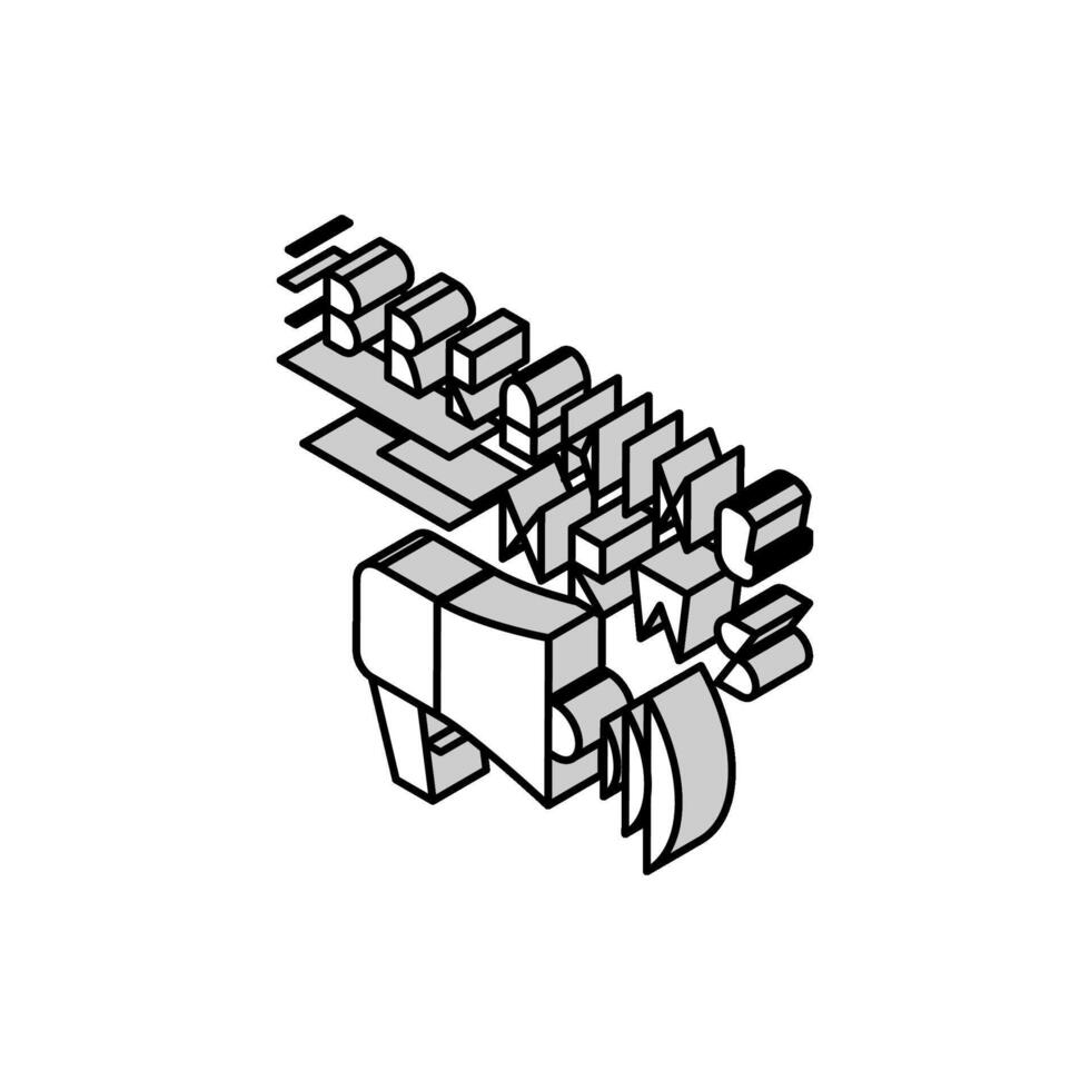 breaking news media isometric icon vector illustration