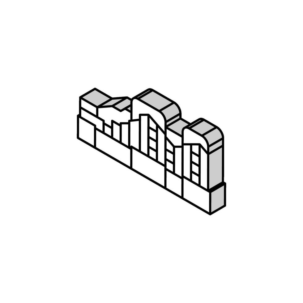 steam turbine nuclear energy isometric icon vector illustration