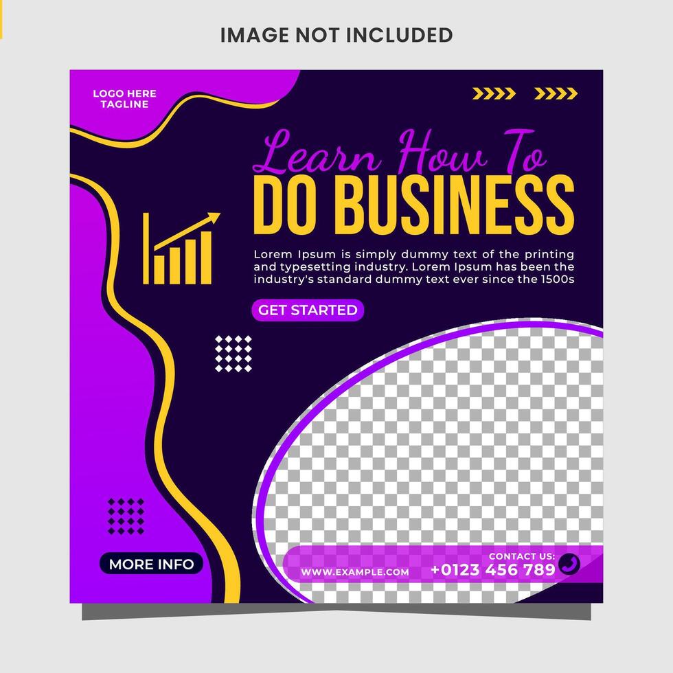 Business marketing Social media post template vector