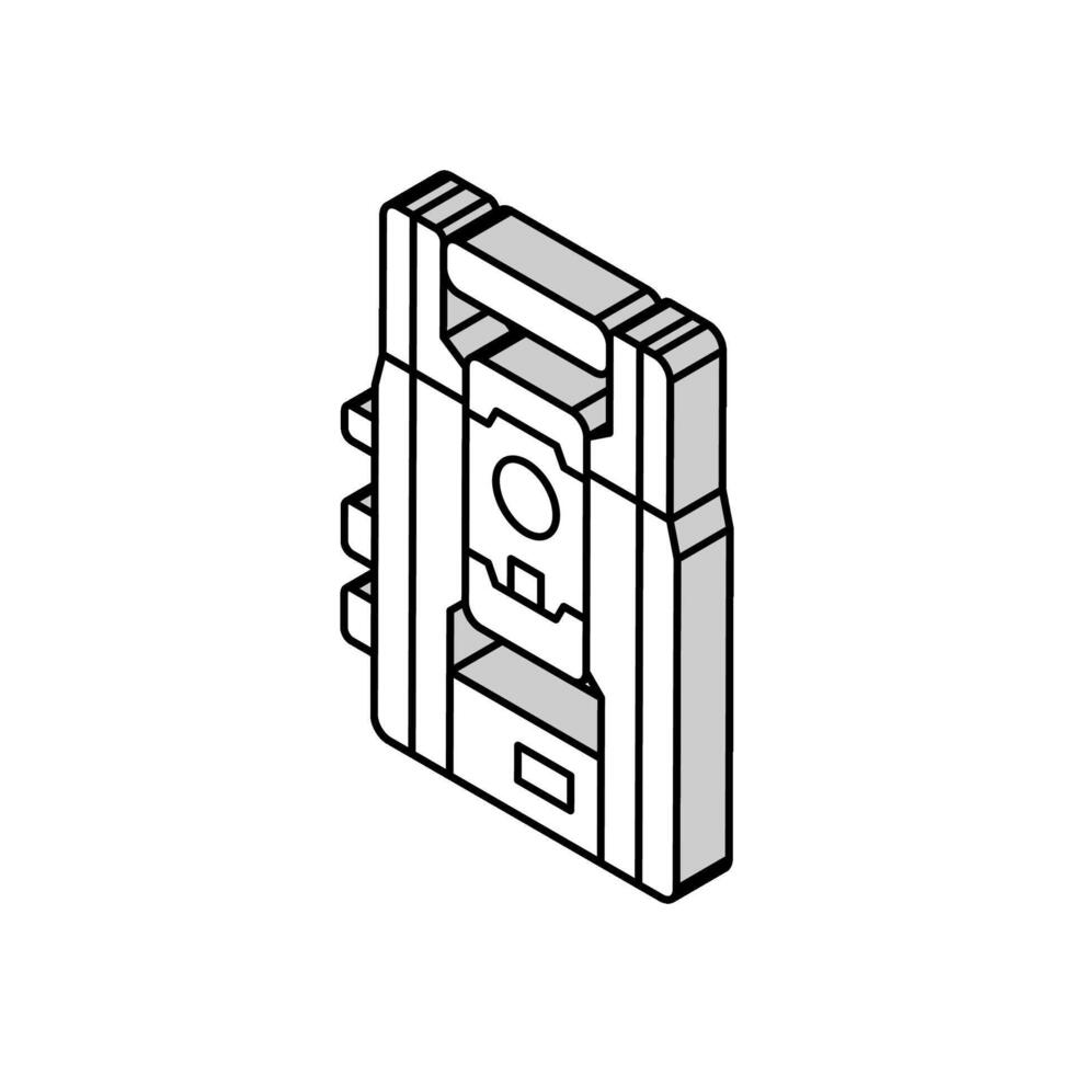 topógrafo civil ingeniero isométrica icono vector ilustración