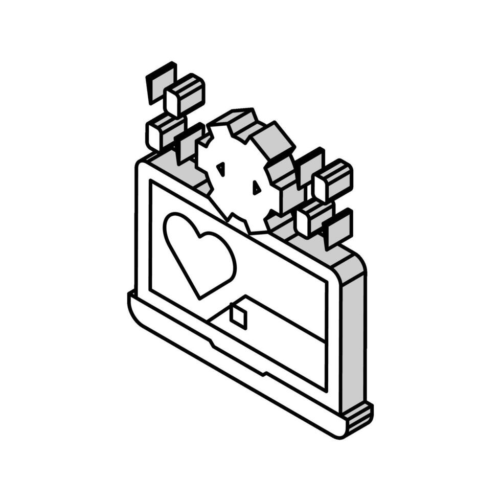 medical software biomedical isometric icon vector illustration