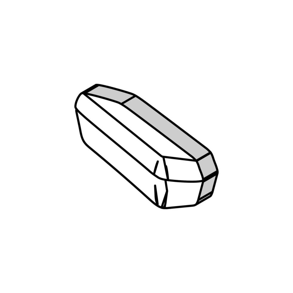 lunch box plastic school isometric icon vector illustration