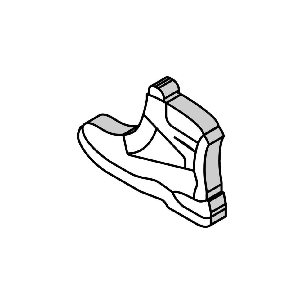 work boots civil engineer isometric icon vector illustration