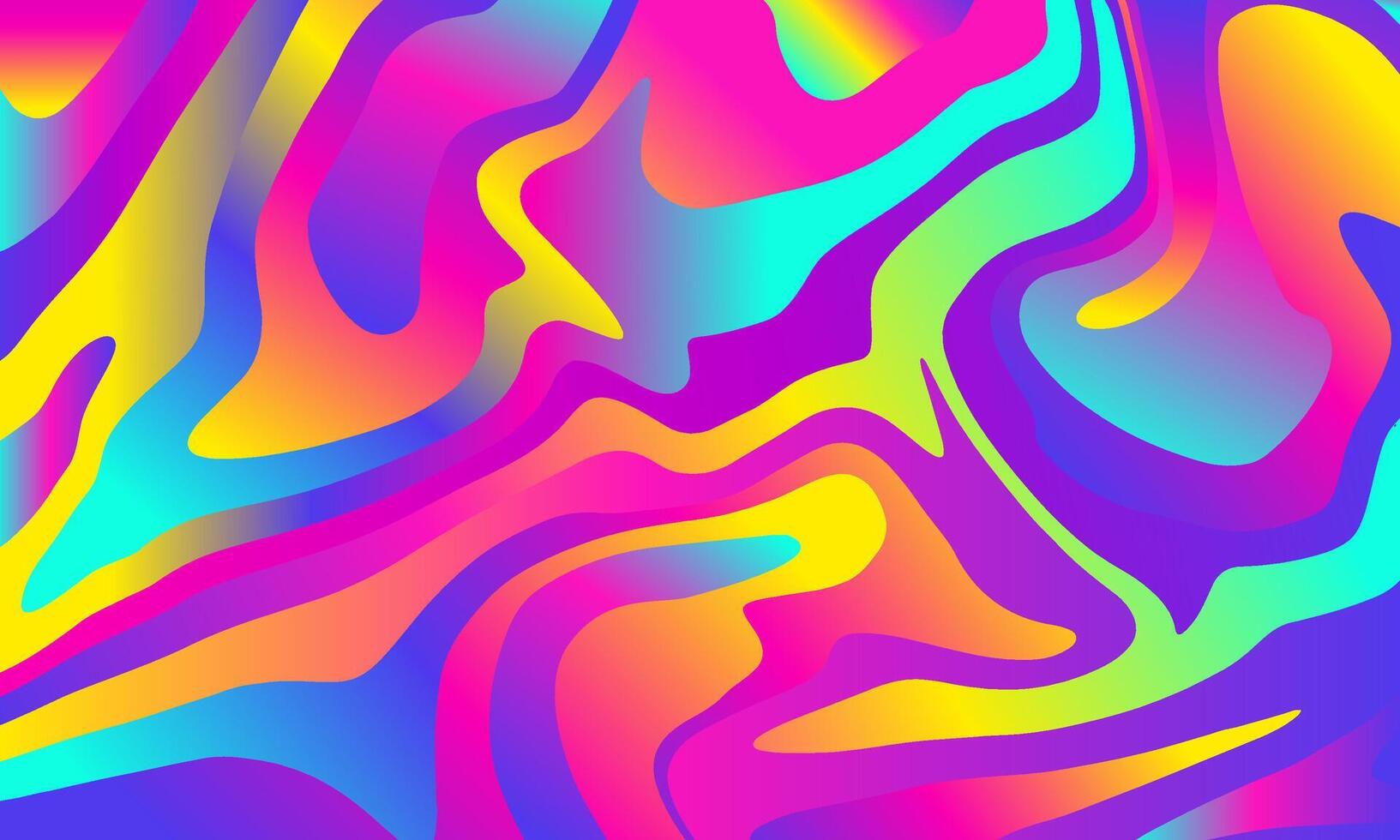 Abstract psychedelic colorful marble pattern background vector