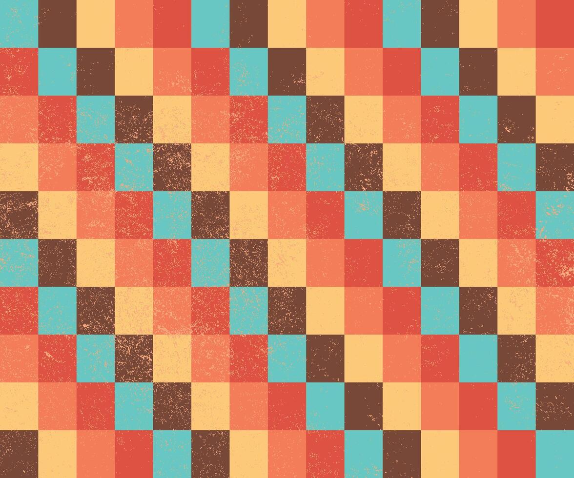 Retro colorful tiles geometric texture and pattern background vector