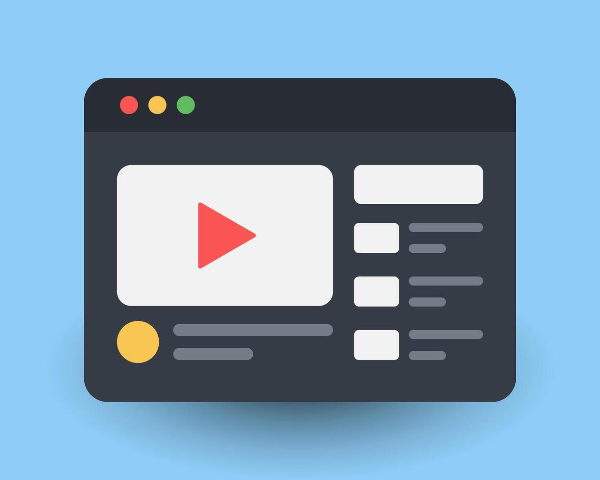 Online video streaming icon vector illustration