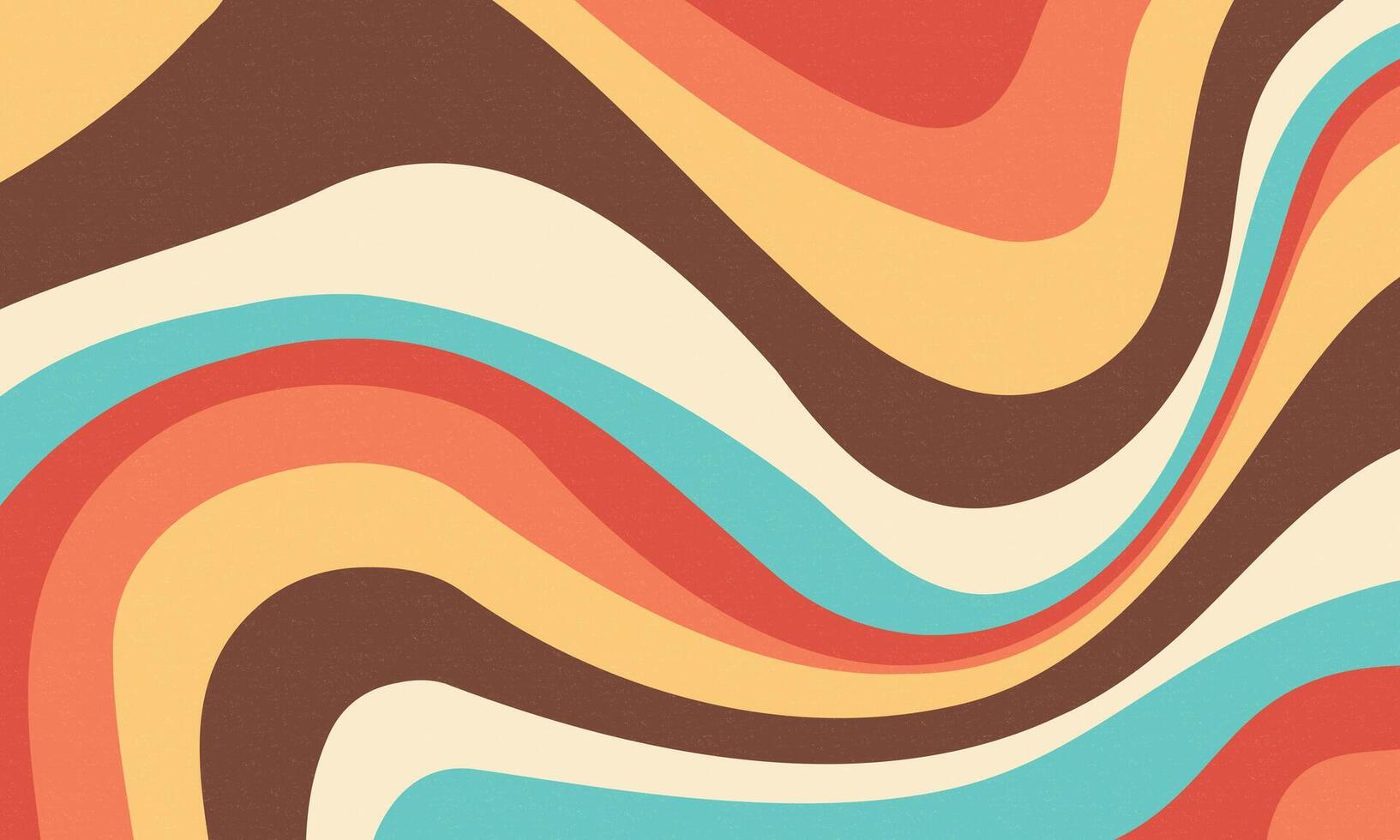 Psychedelic retro groovy colorful wavy background vector