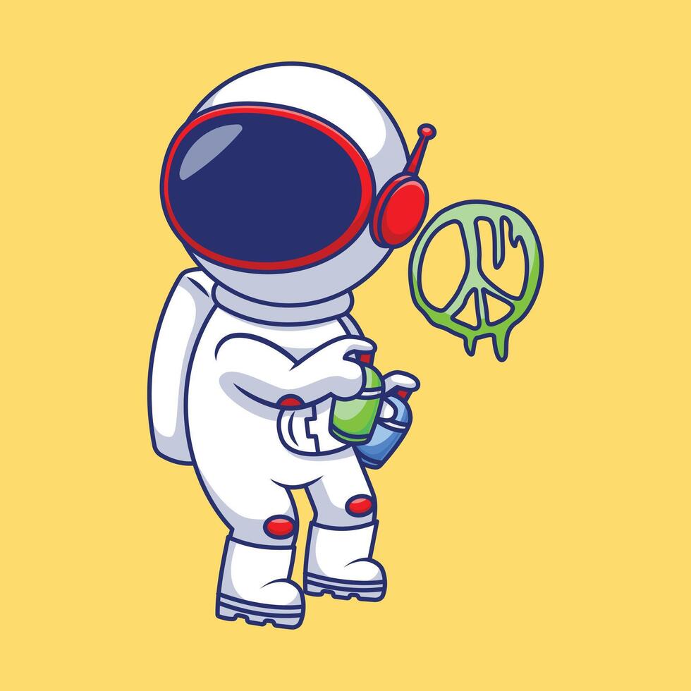 linda pintada astronauta dibujos animados vector íconos ilustración. plano dibujos animados concepto. adecuado para ninguna creativo proyecto.