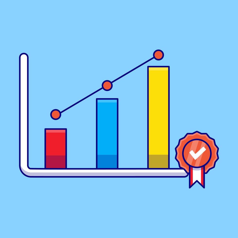 Investment Statistic Reward Cartoon Vector Icons Illustration. Flat Cartoon Concept. Suitable for any creative project.