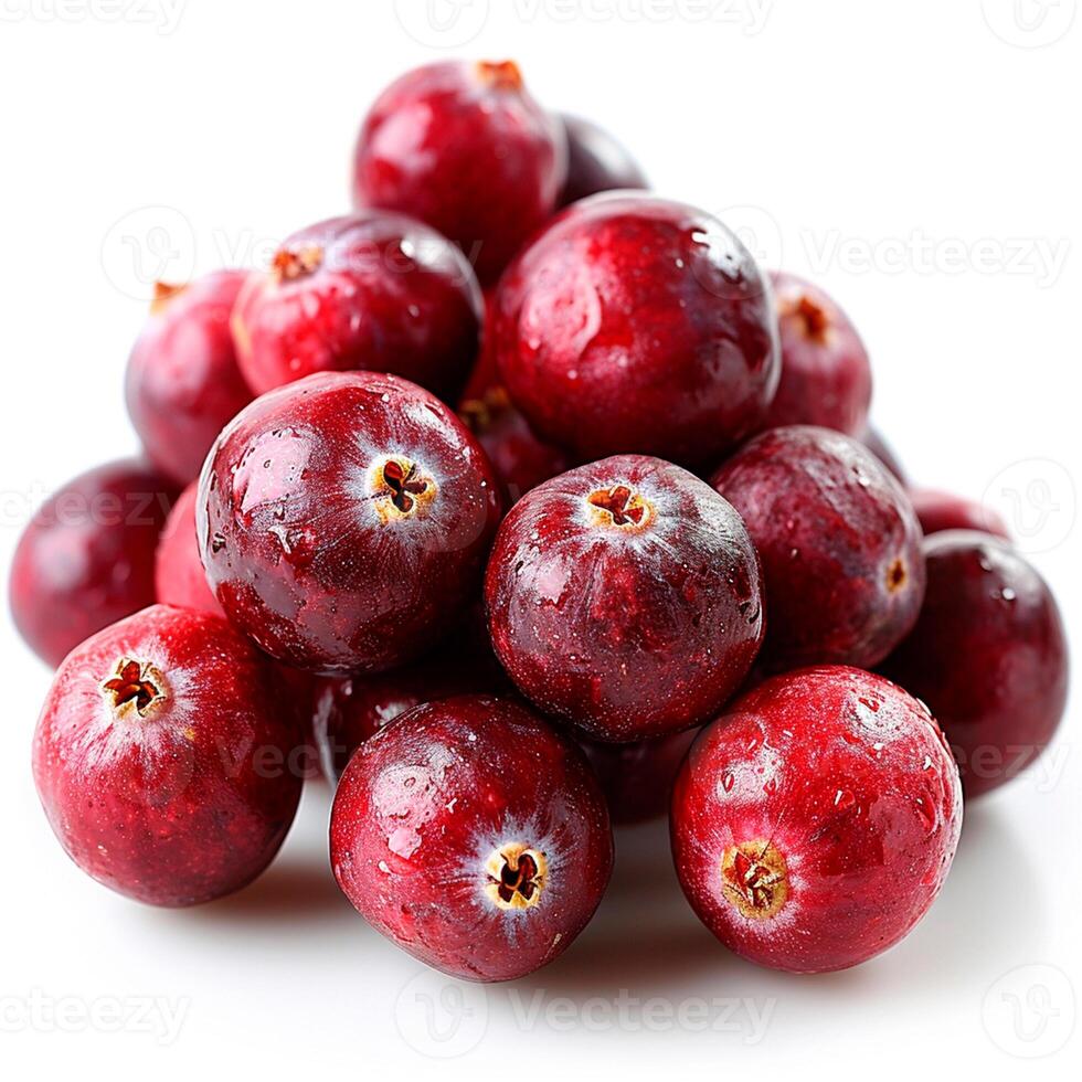 AI generated Cranberry berry on white isolated background - AI generated image photo