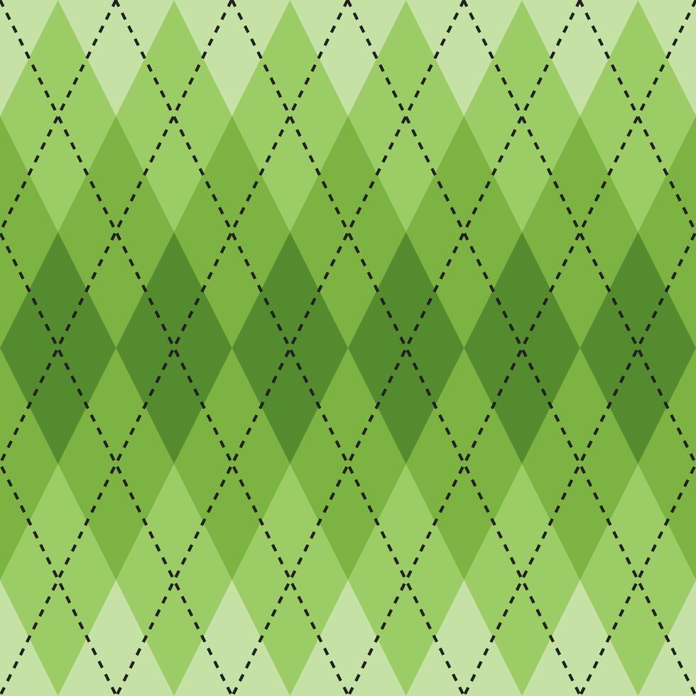 Light green gradient argyle pattern. Argyle vector pattern. Argyle pattern. Seamless geometric pattern for clothing, wrapping paper, backdrop, background, gift card, sweater.