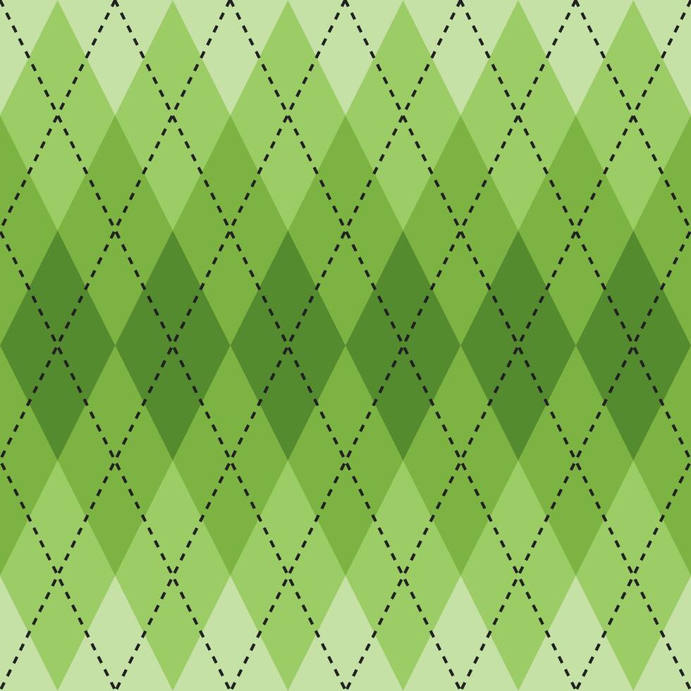 Light green gradient argyle pattern. Argyle vector pattern. Argyle pattern. Seamless geometric pattern for clothing, wrapping paper, backdrop, background, gift card, sweater.