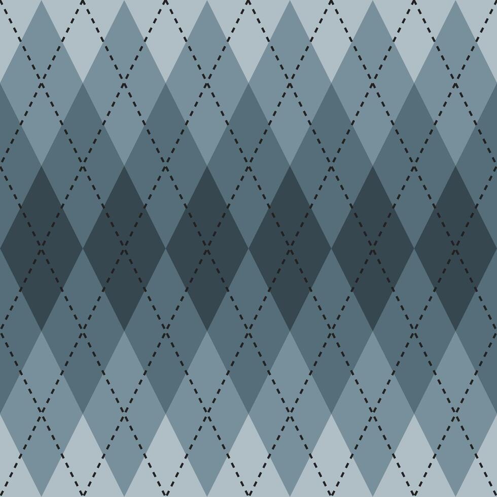 Grey gradient argyle pattern. Argyle vector pattern. Argyle pattern. Seamless geometric pattern for clothing, wrapping paper, backdrop, background, gift card, sweater.