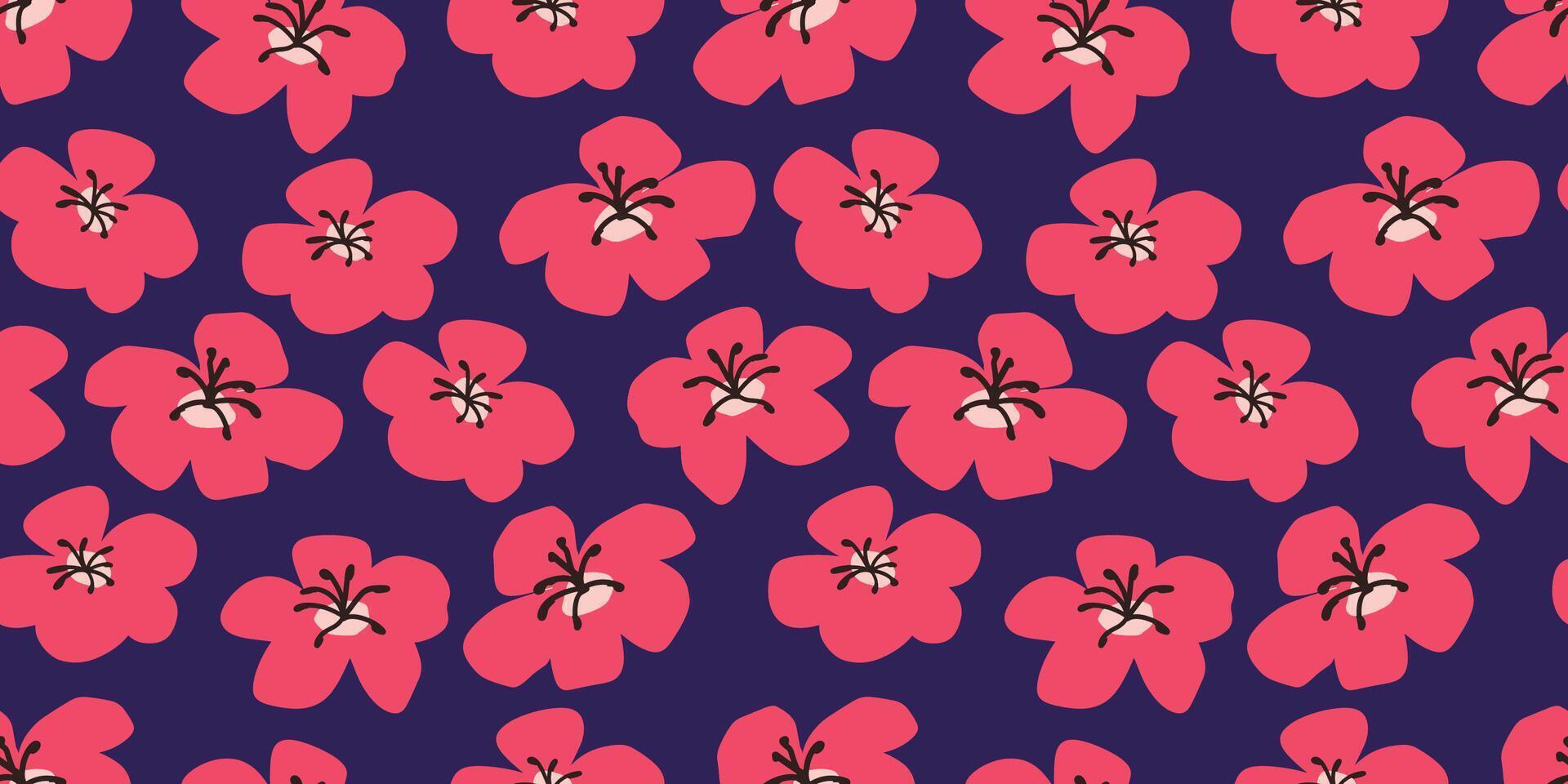 Vector hand drawn flowers. Seamless pattern for textile design, wallpaper, stationery, home decor, packaging, background, art and crafts.