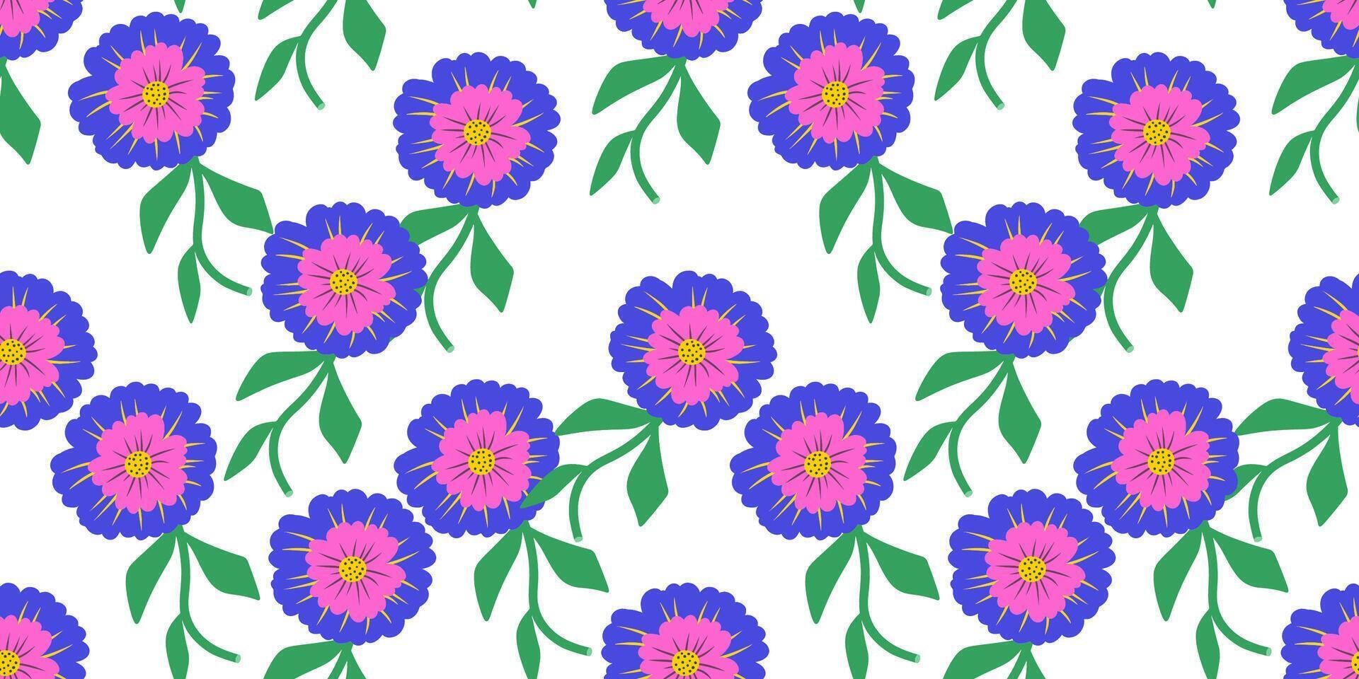 Vector hand drawn flowers. Seamless pattern for textile design, wallpaper, stationery, home decor, packaging, background, art and crafts.