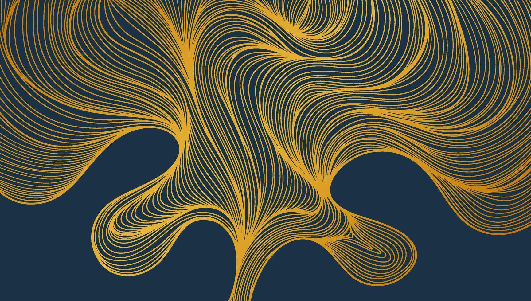 Abstract line art gold background. Luxury golden background. Vector background