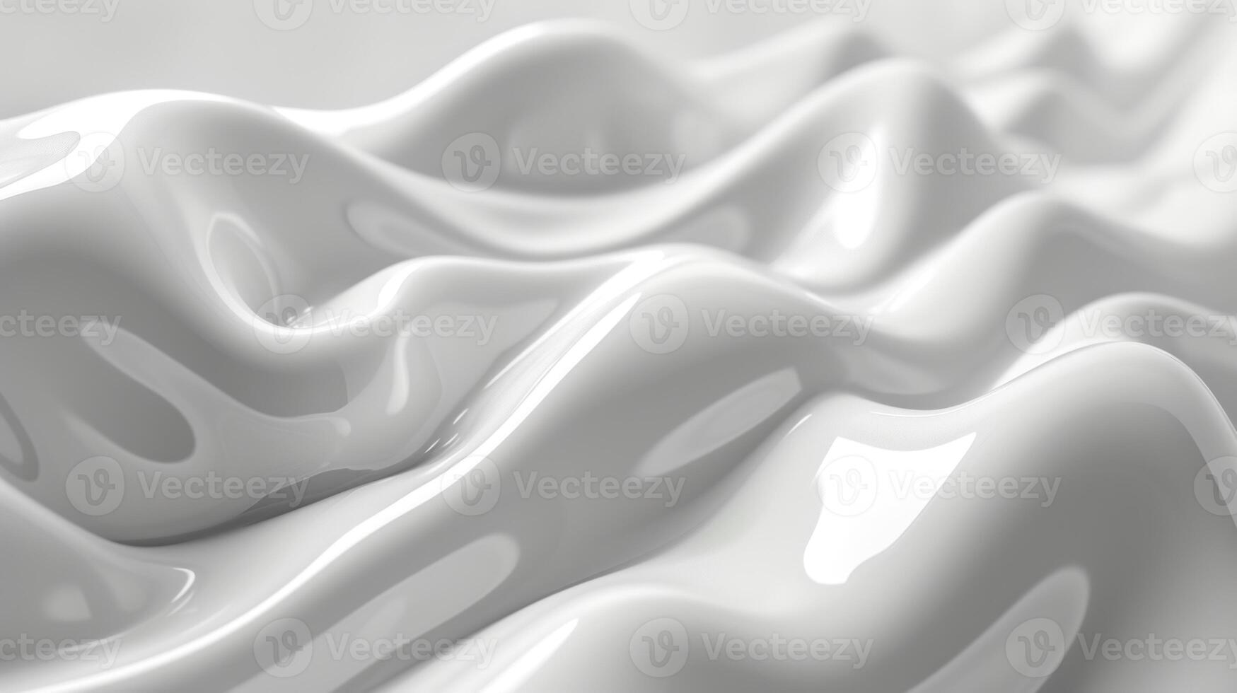 AI generated Elegant white wavy texture. Copy space. photo