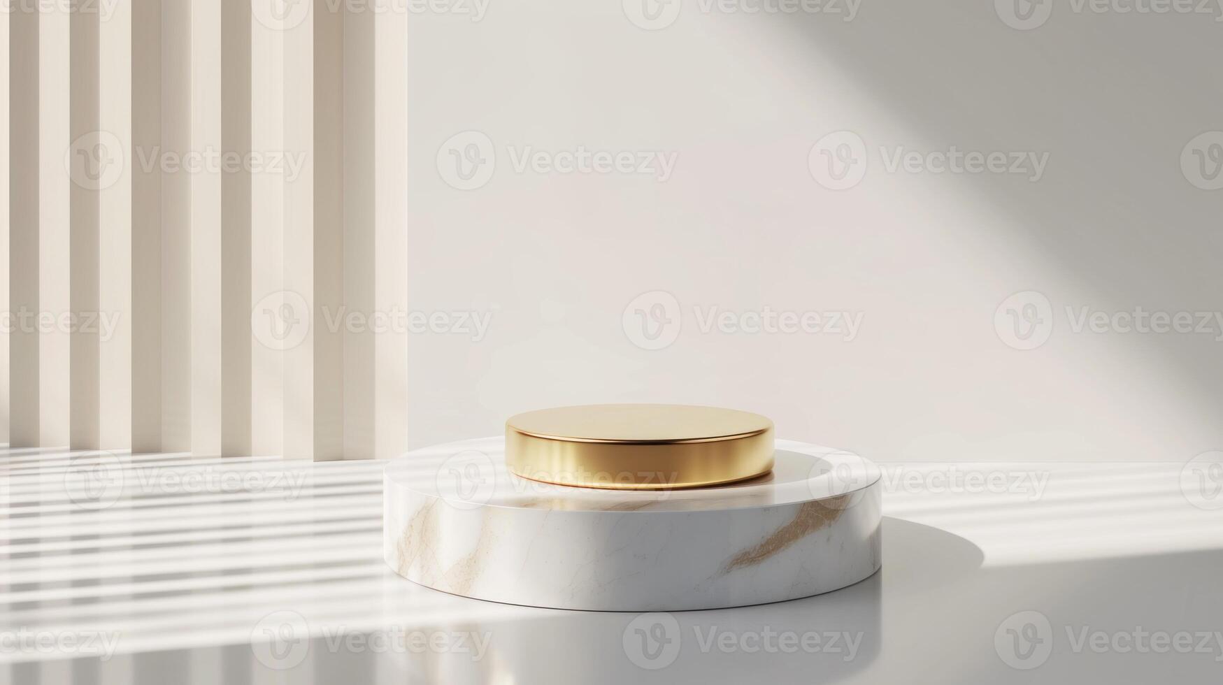 AI generated Elegant minimalist product display. photo