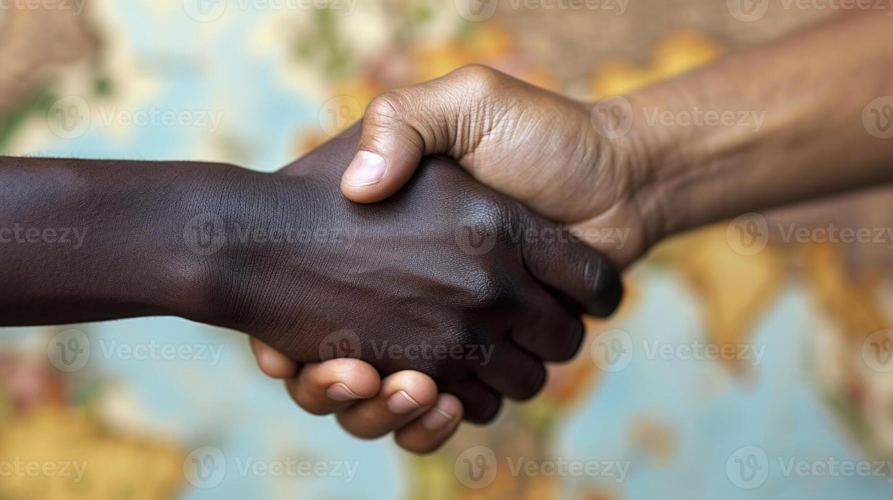 AI generated Global unity handshake. AI generated. photo