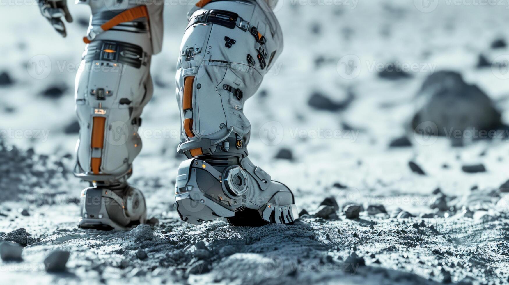 AI generated Moonwalking Astronaut. AI generated. photo