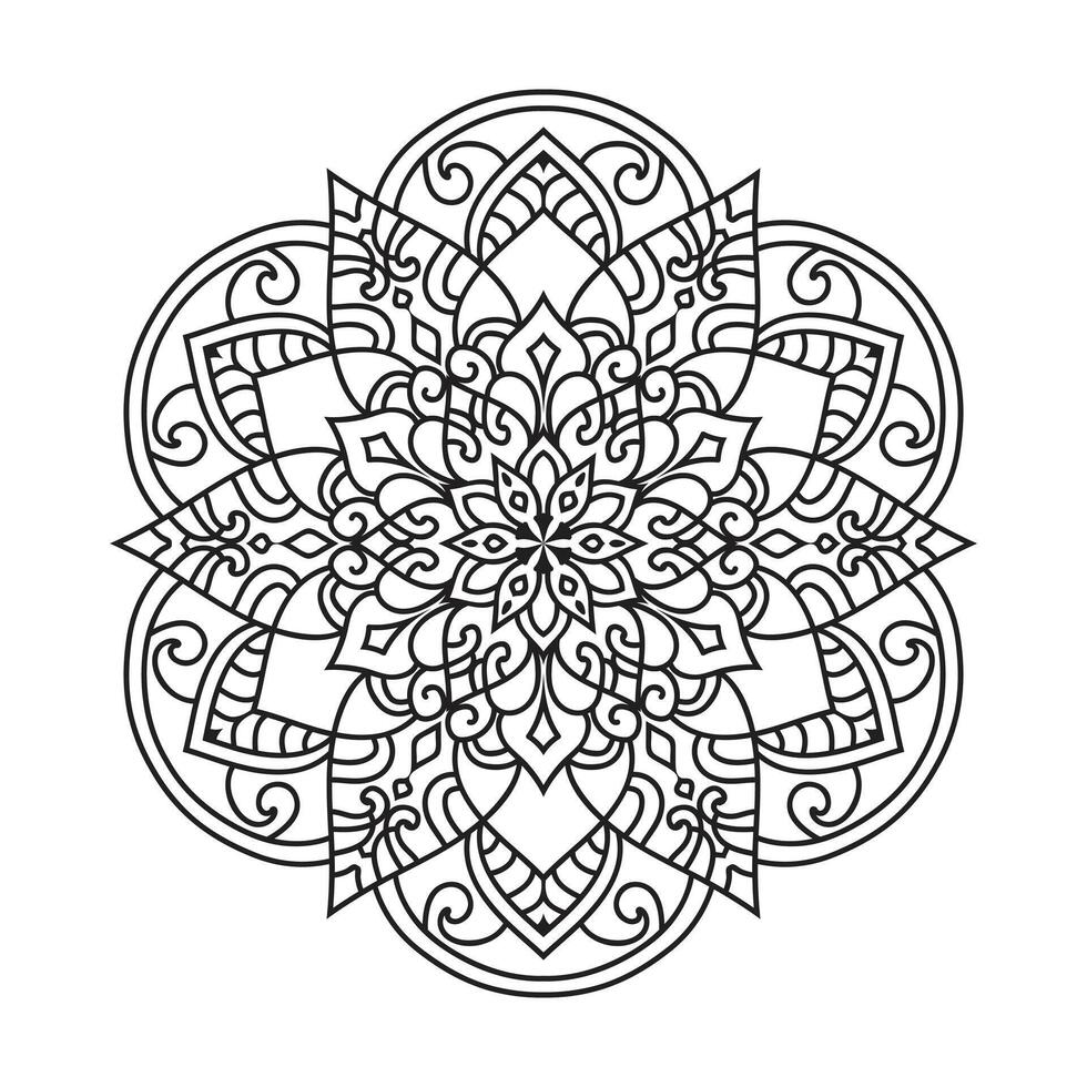 Mandala for coloring page vector