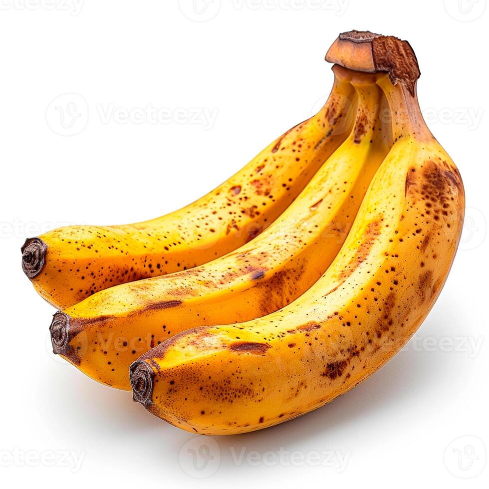 AI generated Bunch of fresh bananas on white isolated background - AI generated image photo