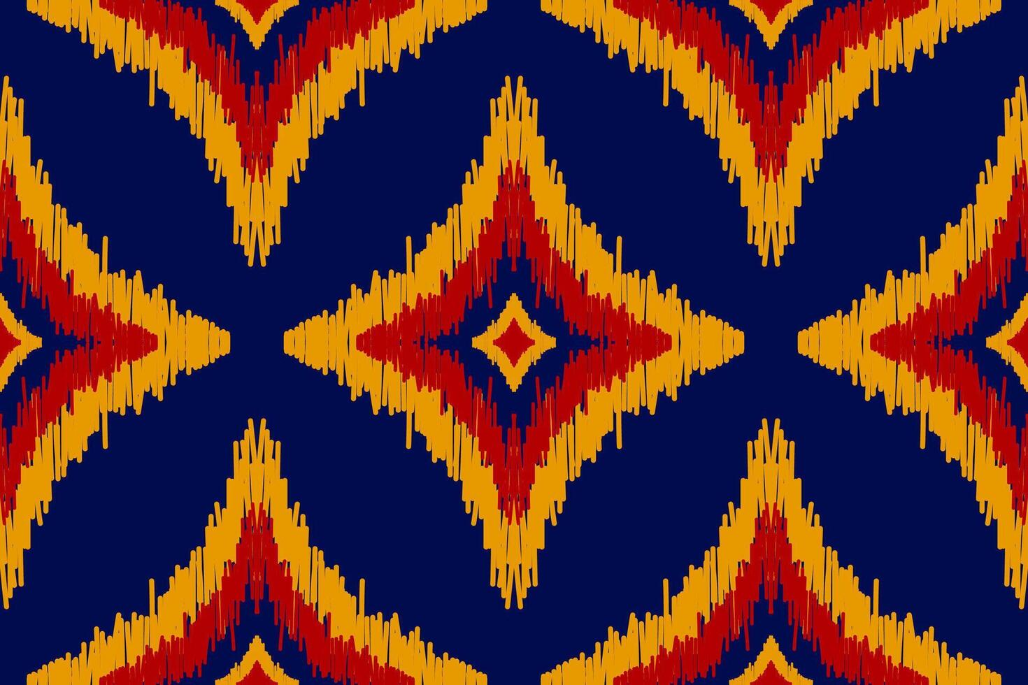 Fabric beautiful ikat pattern art. Ethnic ikat seamless pattern in tribal. American, Mexican style. vector