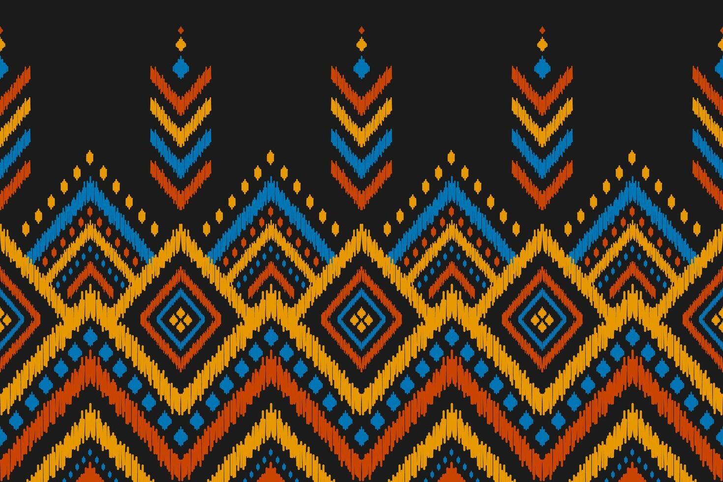 Ethnic ikat seamless pattern in tribal. Aztec geometric ethnic ornament print. Ikat pattern style. vector