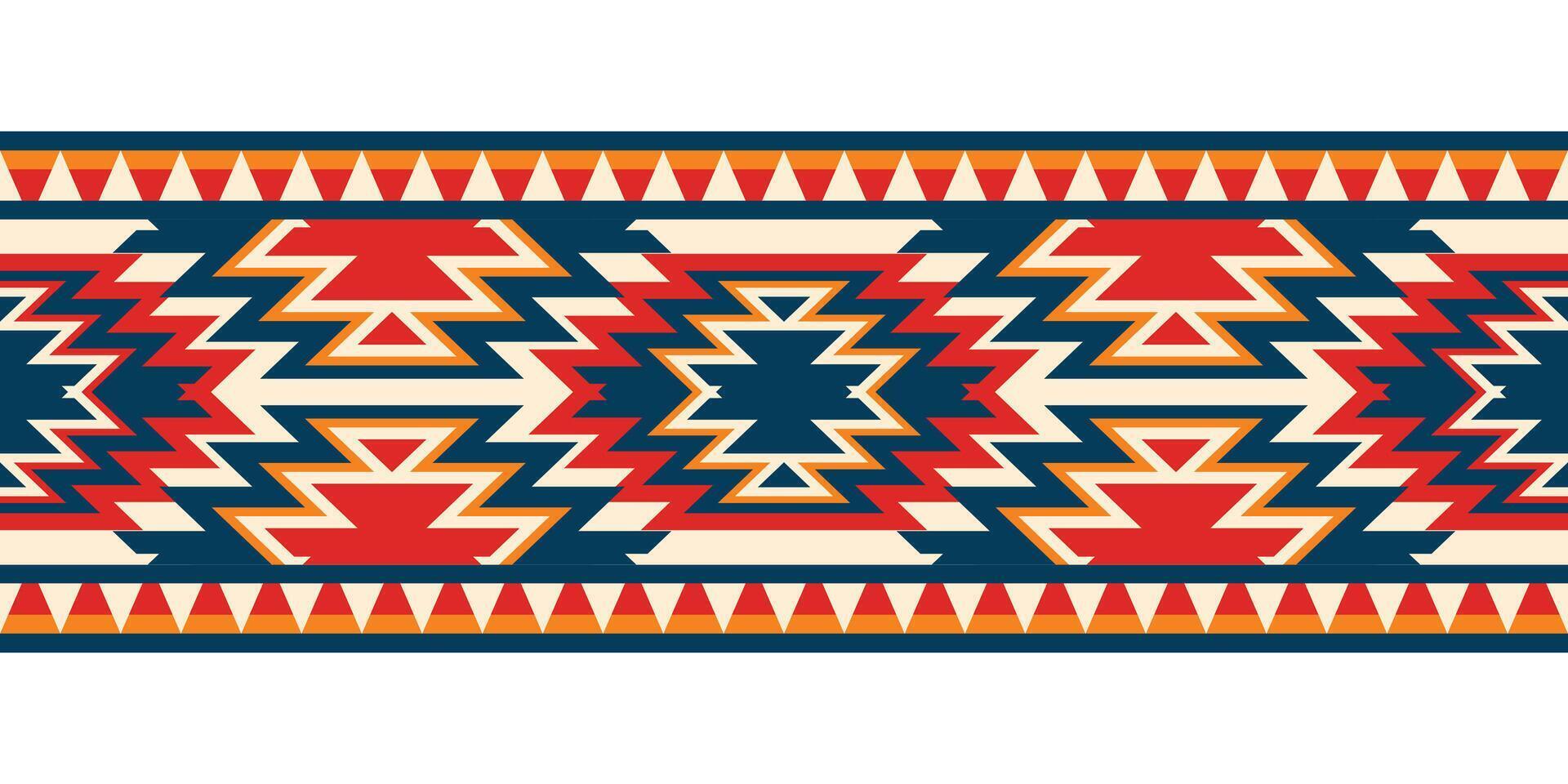 azteca tribal geométrico étnico sin costura modelo. étnico oriental raya frontera ornamento vector. Clásico nativo americano africano mexicano. tradicional ornamento. diseño textil, tela, alfombra, envase. vector