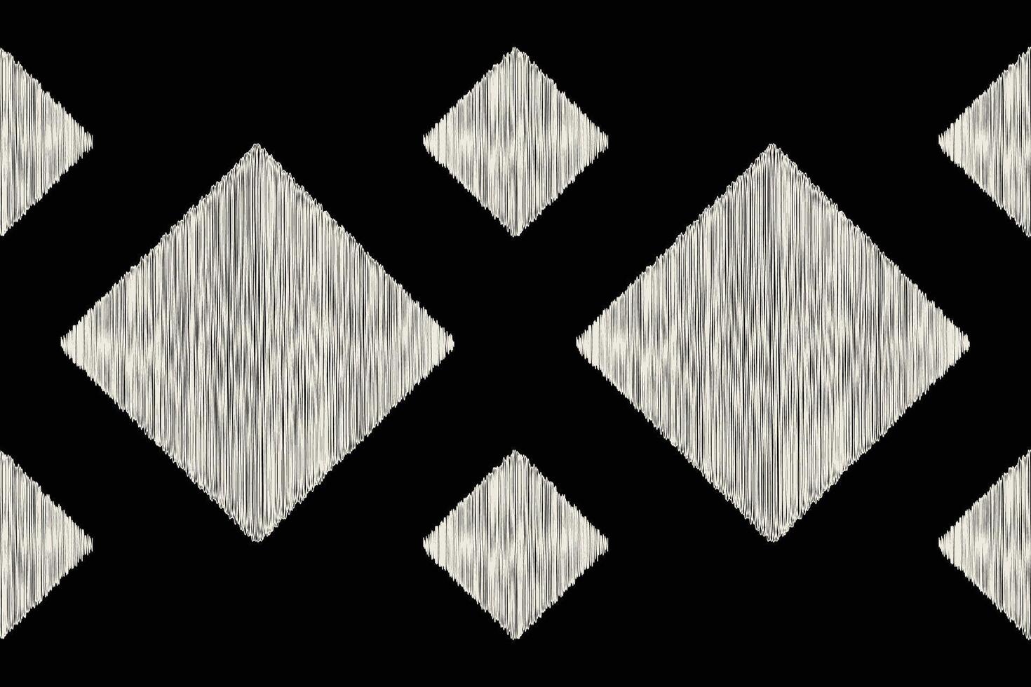 Traditional Ethnic ikat motif fabric pattern geometric style.African Ikat embroidery Ethnic oriental pattern black background wallpaper. Abstract,vector,illustration.Texture,frame,decoration. vector