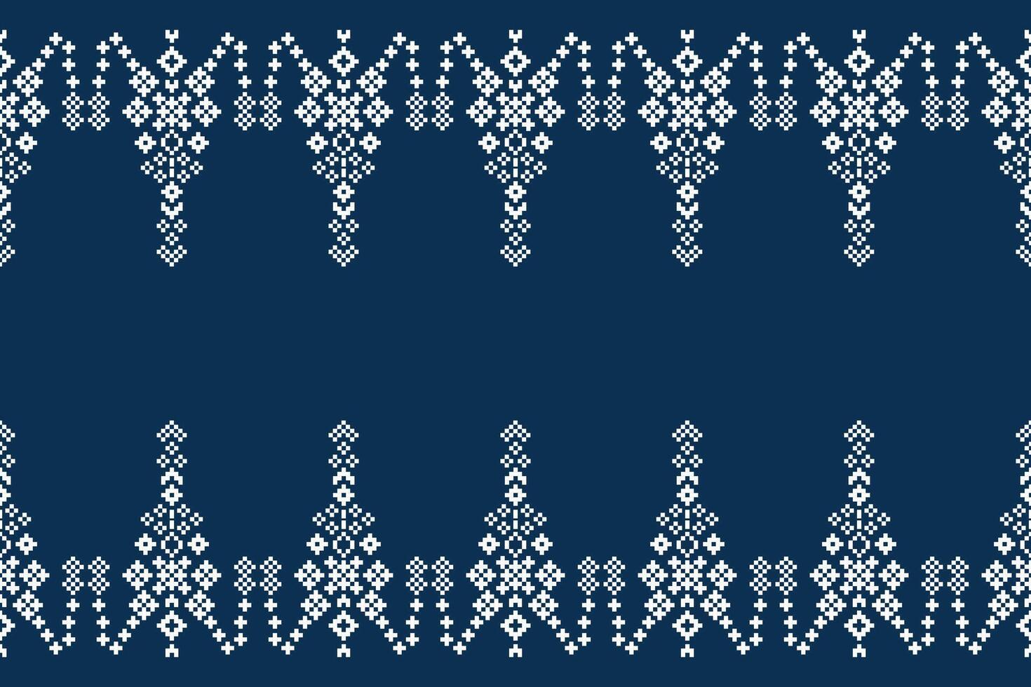 tradicional étnico motivos ikat geométrico tela modelo cruzar puntada.ikat bordado étnico oriental píxel Armada azul antecedentes. resumen, vector, ilustración. textura,bufanda,decoración,papel tapiz. vector