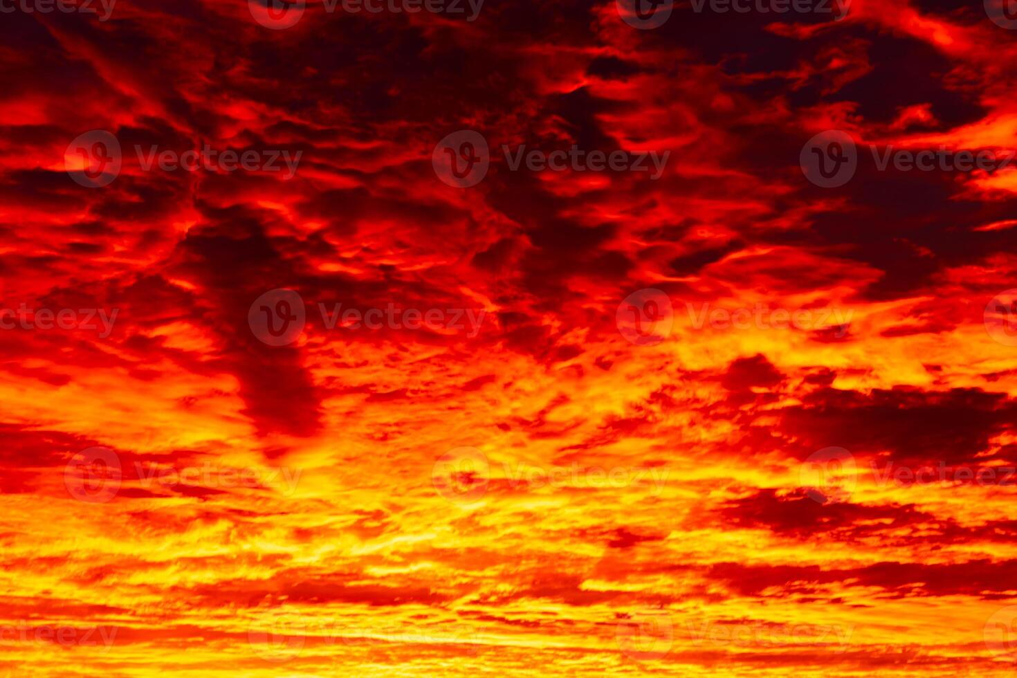 Sunset or sunrise view with dramatic clouds photo