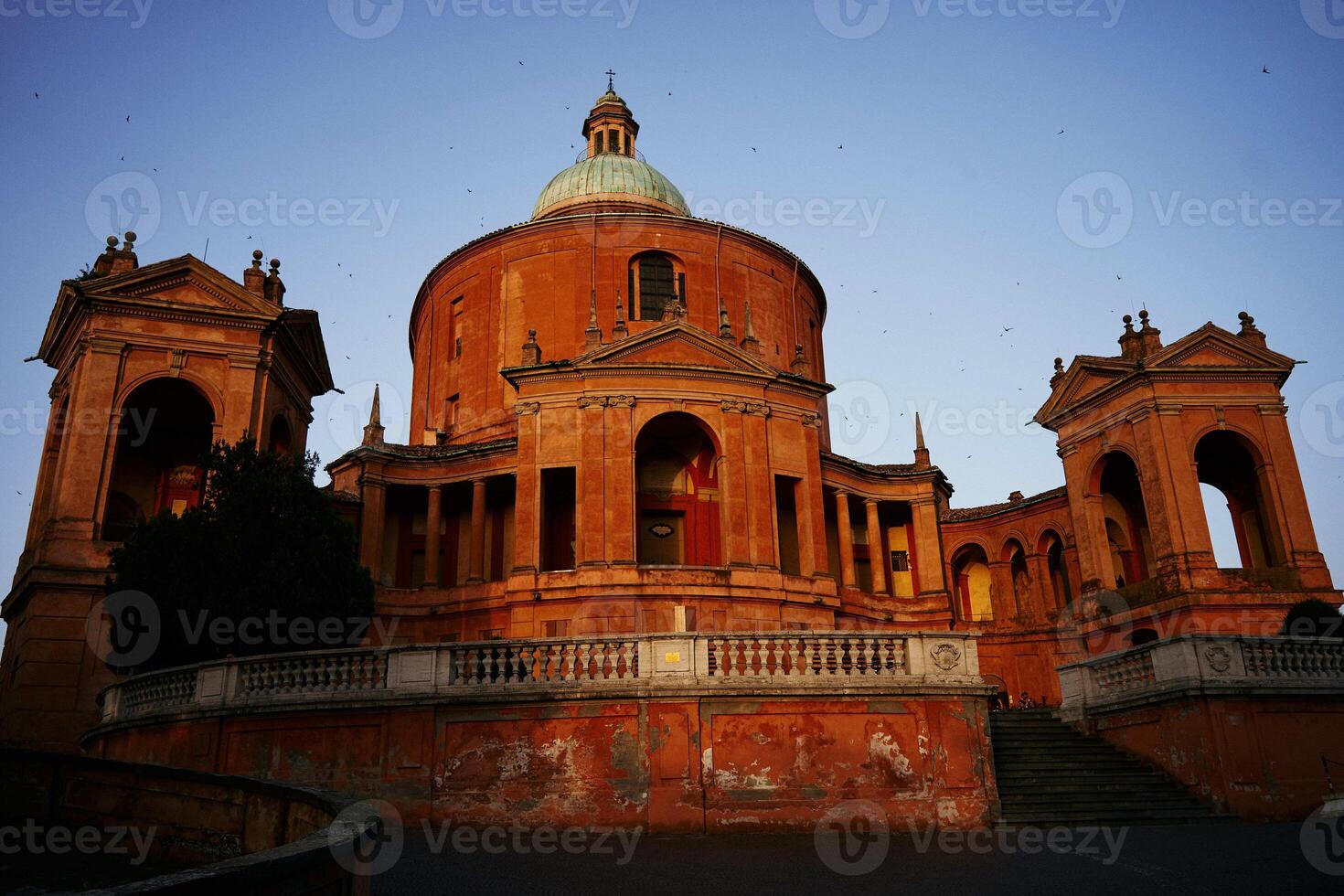 Church of Saint Luke in Bologna in the setting sun photo