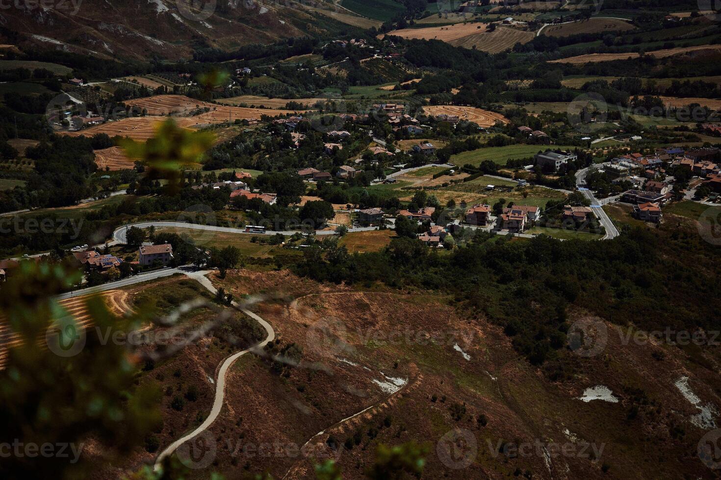 a spectacular view of the mountains, valleys and rivers of the Mediterranean country photo