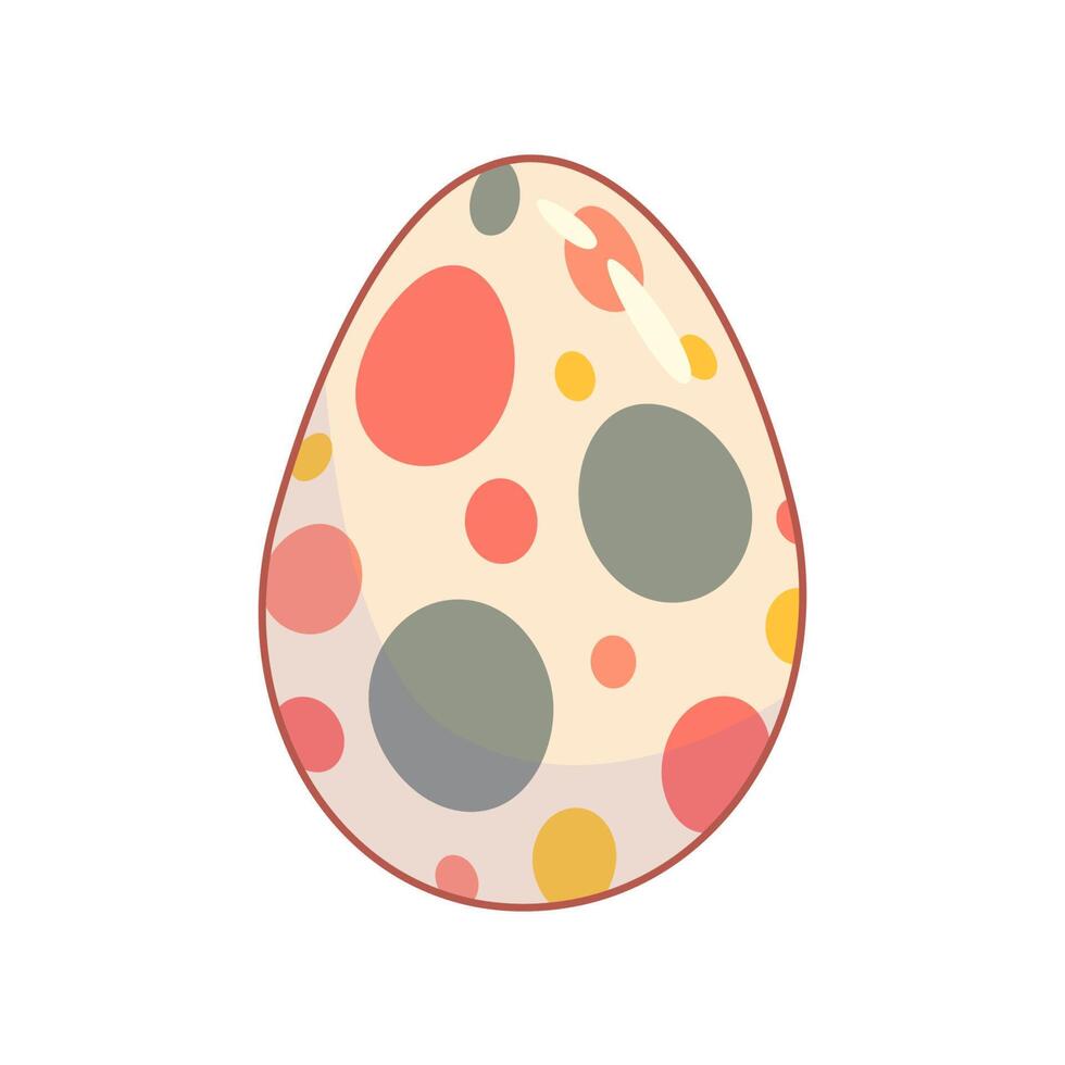 retro dibujos animados Pascua de Resurrección huevos en de moda retro estilo. huevos con ola y estrella, flor. dibujos animados vector ilustración