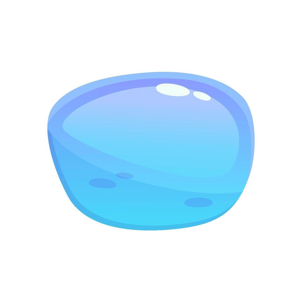 Game water Button UI. Aqua Blue Button kit element. Vector Cartoon Illustration. Game ui for app and menu.