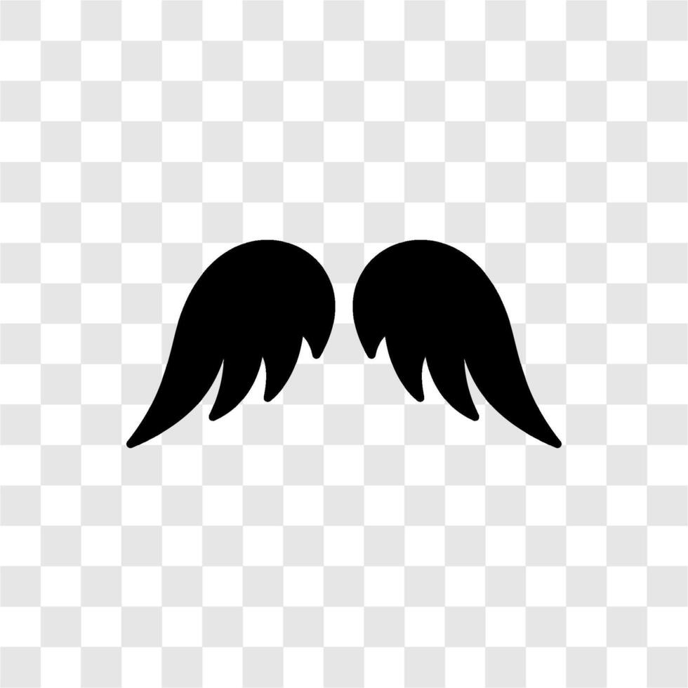 wings for flying in black vector