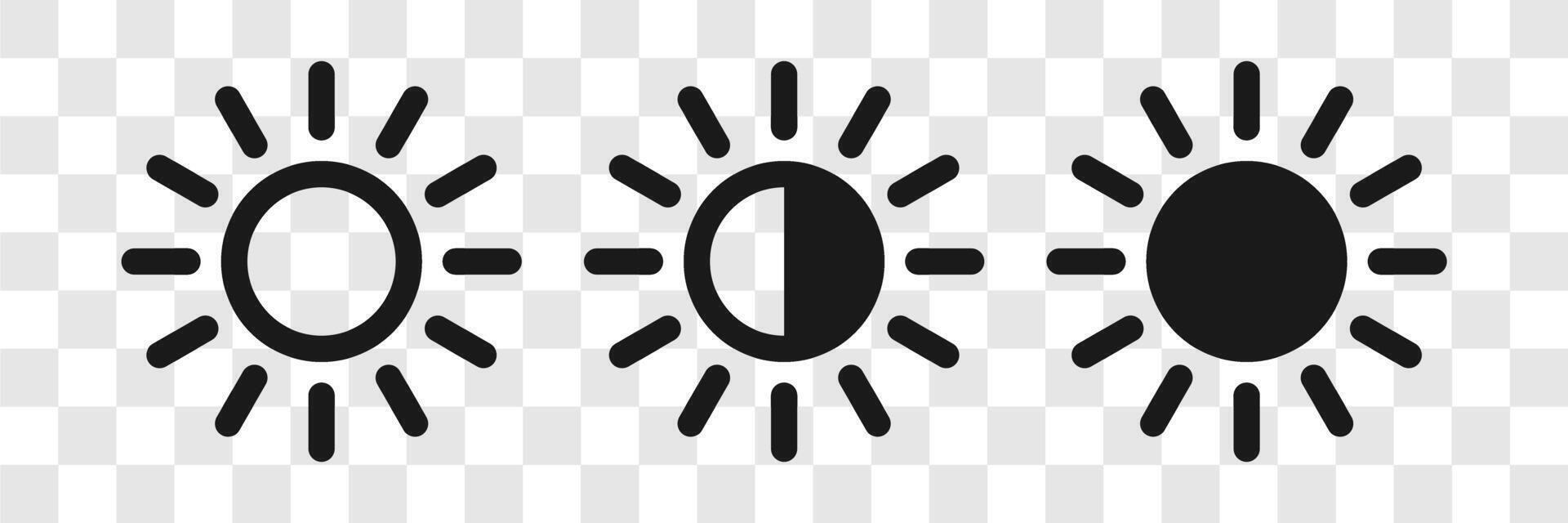 brightness control from bright to dark vector