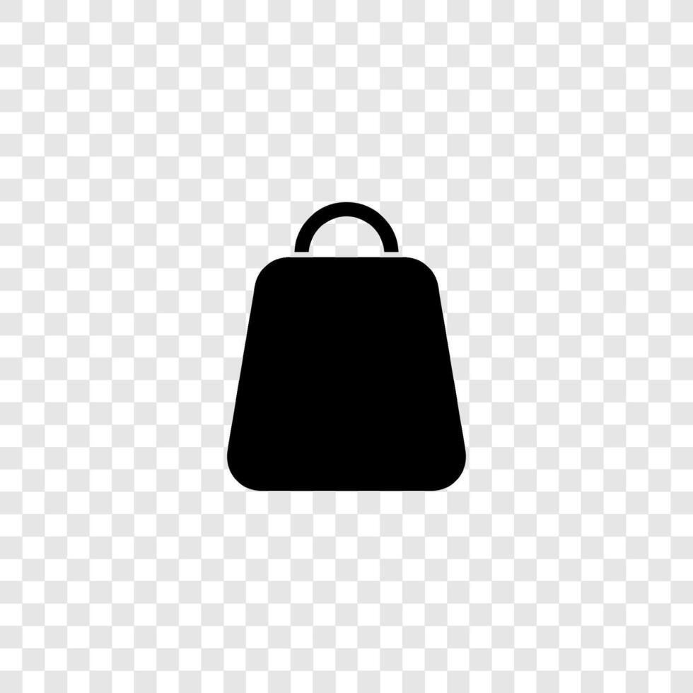 negro compras bolso icono vector