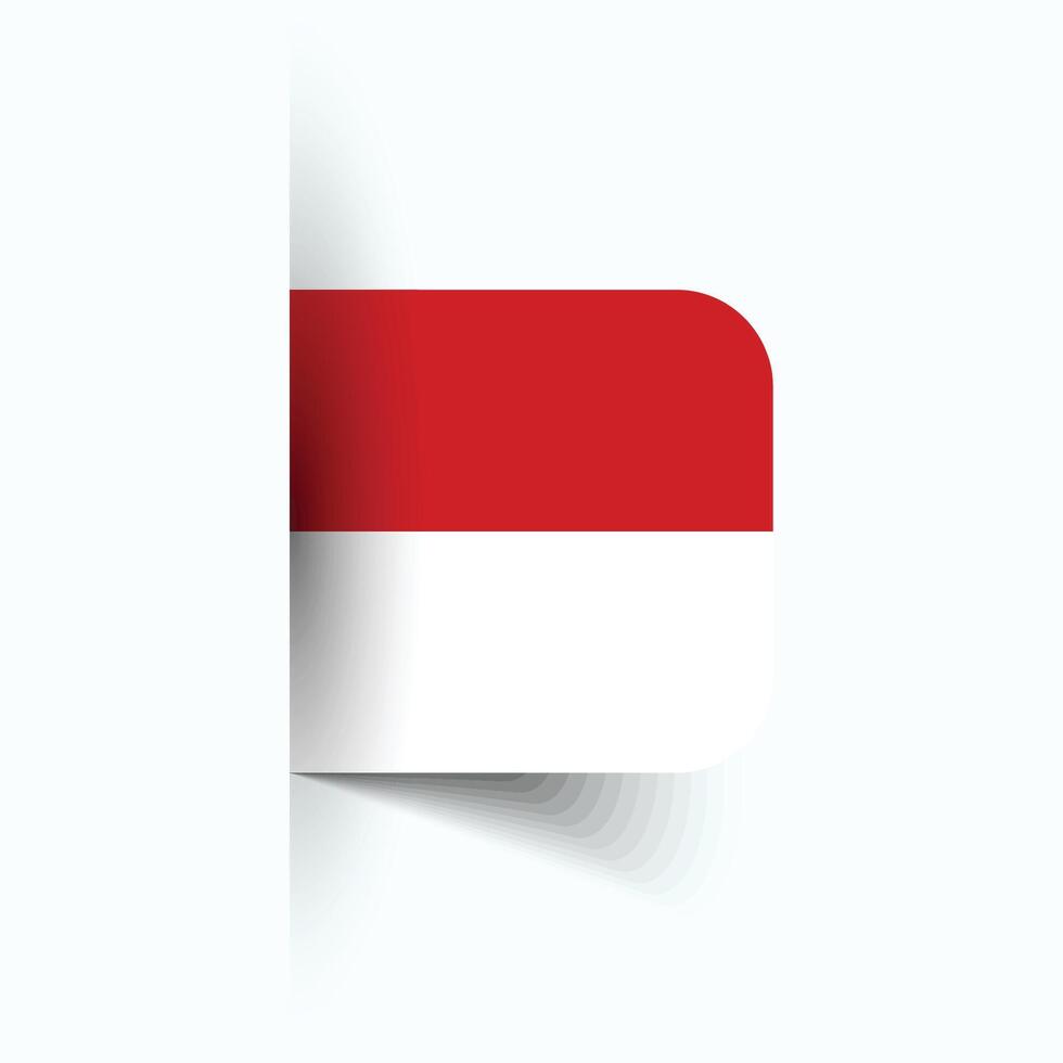 Monaco national flag, Monaco National Day, EPS10. Monaco flag vector icon