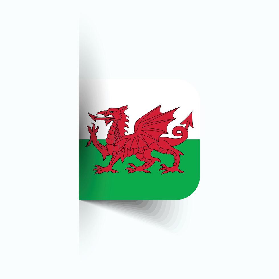 Wales national flag, Wales National Day, EPS10. Wales flag vector icon