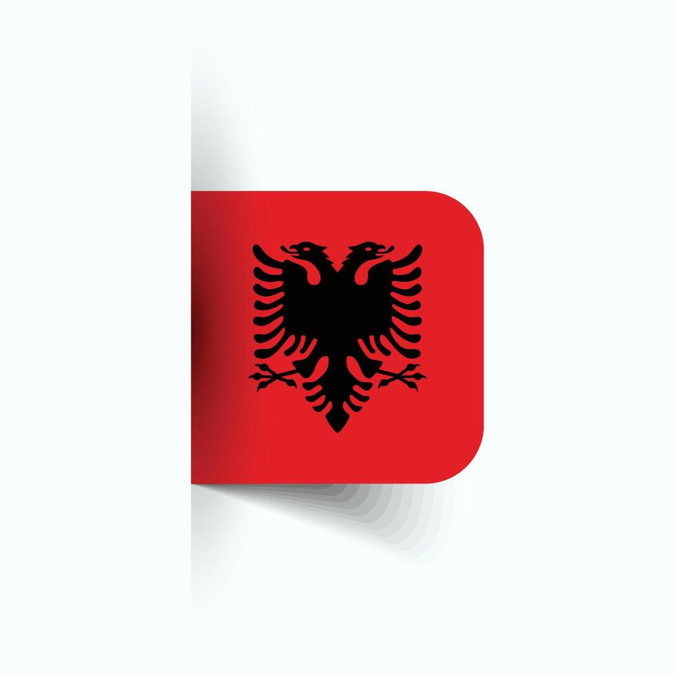 Albania nacional bandera, Albania nacional día, eps10. Albania bandera vector icono