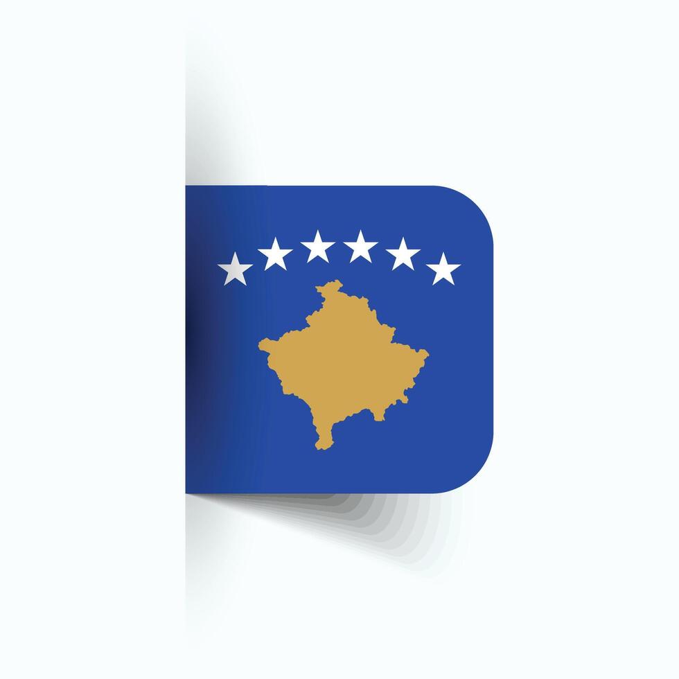 Kosovo nacional bandera, Kosovo nacional día, eps10. Kosovo bandera vector icono