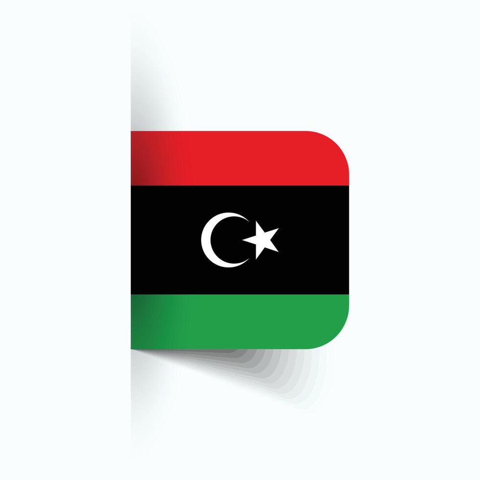 Libya national flag, Libya National Day, EPS10. Libya flag vector icon