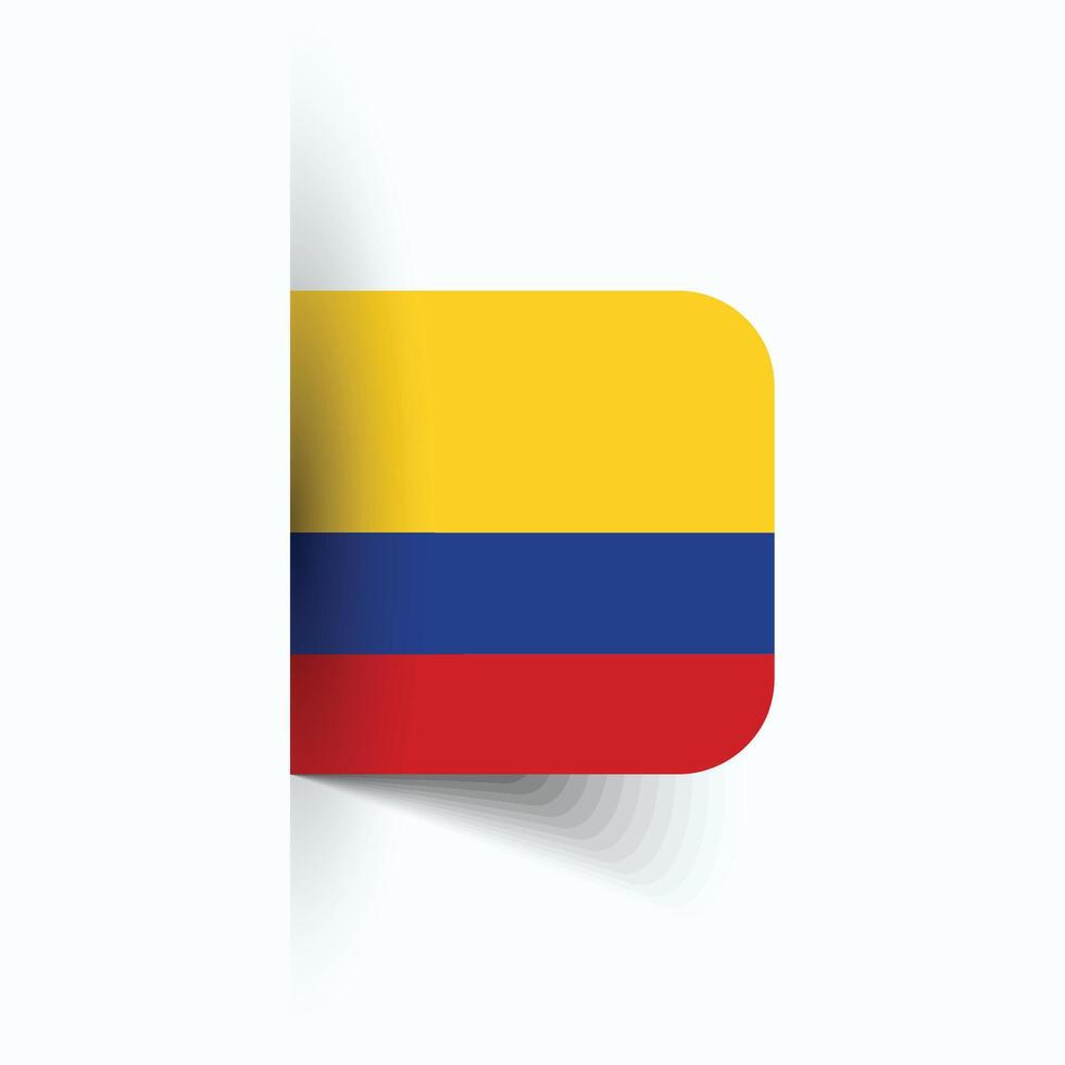 Colombia nacional bandera, Colombia nacional día, eps10. Colombia bandera vector icono