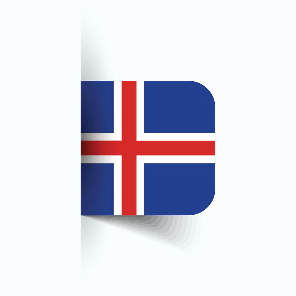 Iceland national flag, Iceland National Day, EPS10. Iceland flag vector icon