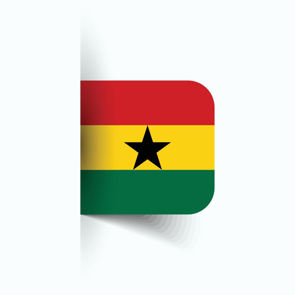 Ghana national flag, Ghana National Day, EPS10. Ghana flag vector icon