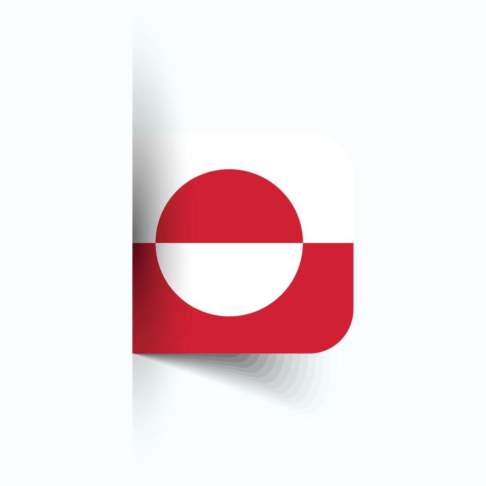 Greenland national flag, Greenland National Day, EPS10. Greenland flag vector icon