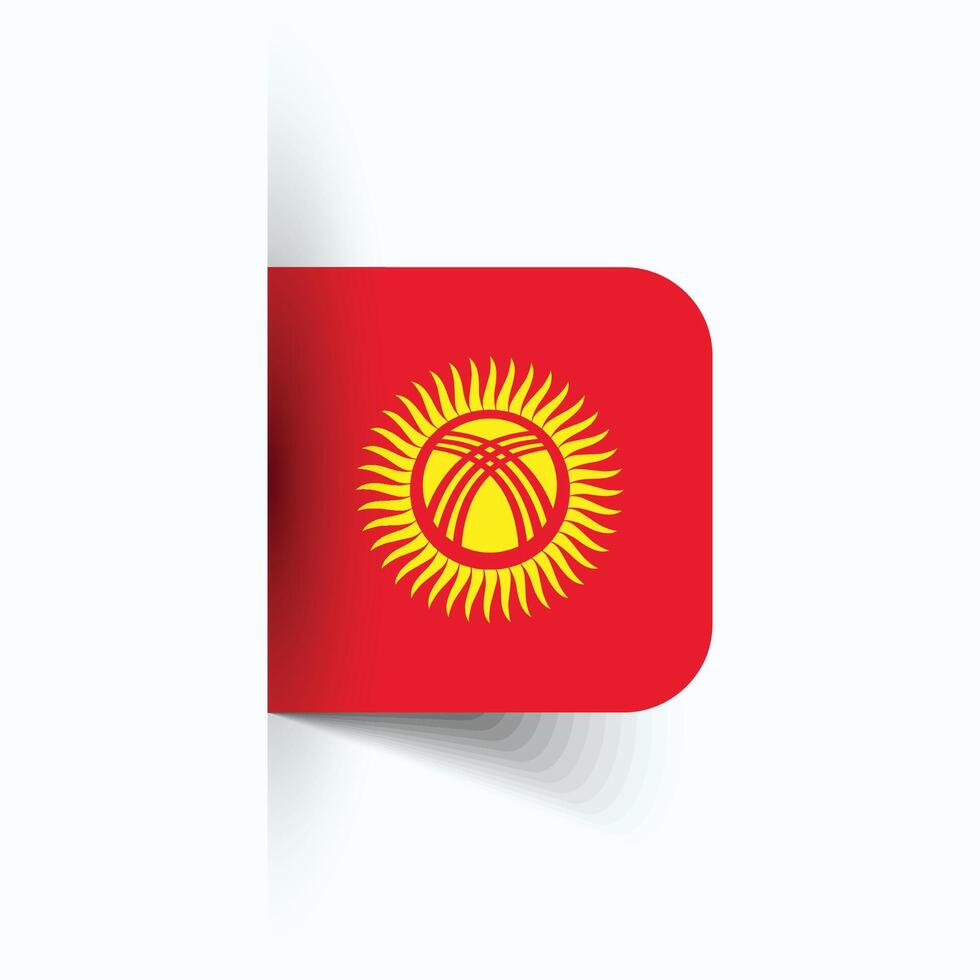 Kyrgyzstan national flag, Kyrgyzstan National Day, EPS10. Kyrgyzstan flag vector icon