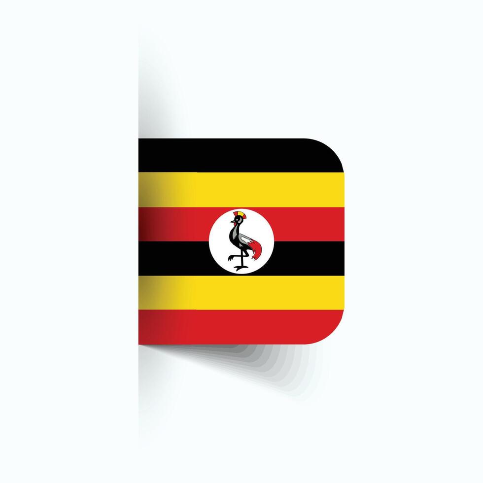 Uganda national flag, Uganda National Day, EPS10. Uganda flag vector icon